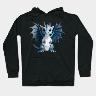 Cute Blue Ice Baby Dragon Hoodie